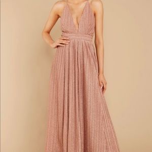 Rose gold maxi dress (Brand: Red Dress)